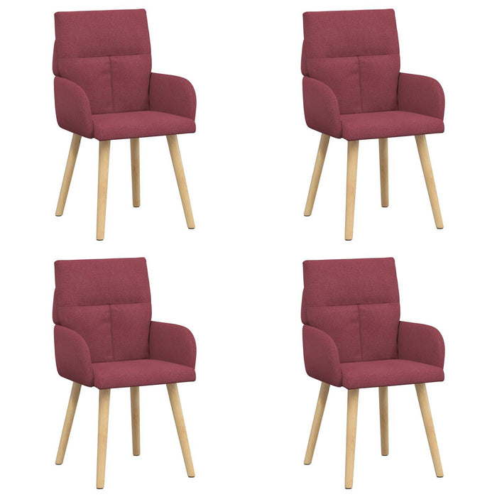 Scaune de dining 4 pcs Țesătură Roșu Vin 60 x 56 x 96 cm WALTI