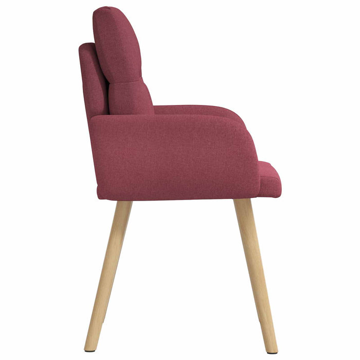 Scaune de dining 4 pcs Țesătură Roșu Vin 60 x 56 x 96 cm WALTI