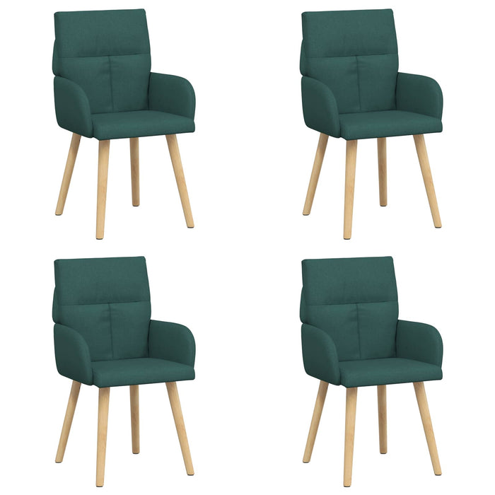 Scaune de dining 4 pcs Țesătură Verde închis 60 x 56 x 96 cm WALTI