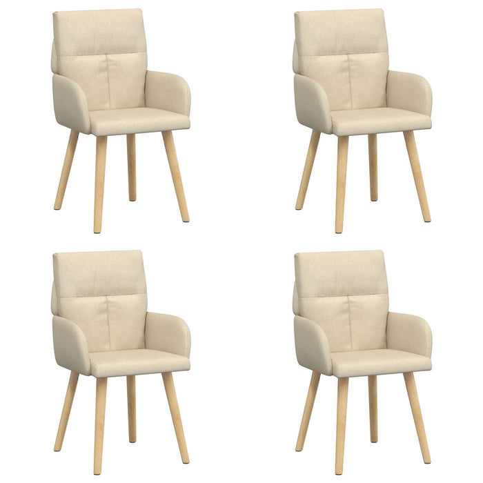 Scaune de dining 4 pcs Țesătură Crem 60 x 56 x 96 cm WALTI