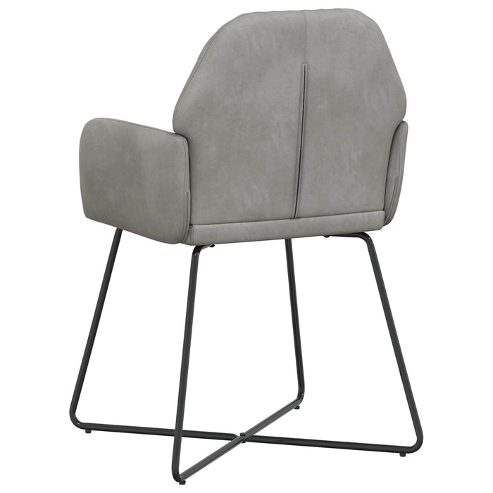 Scaune de dining 4 pcs Catifea Gri deschis 55 x 50 x 84 cm WALTI