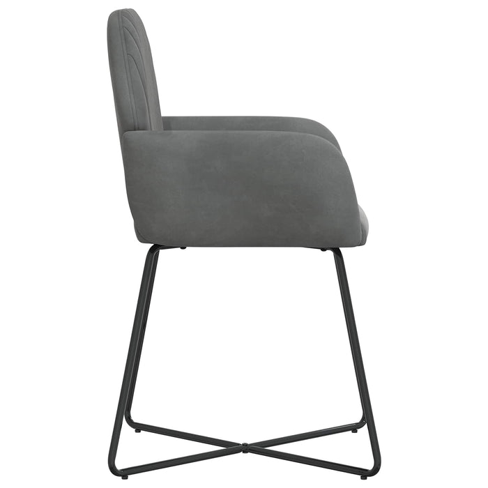 Scaune de dining 4 pcs Catifea Gri închis 55 x 50 x 84 cm WALTI
