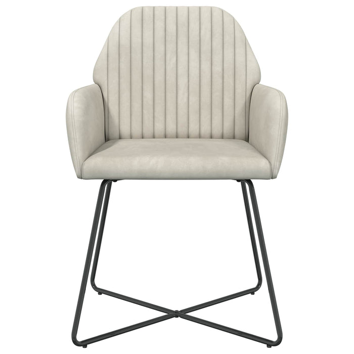 Scaune de dining 4 pcs Catifea Crem 55 x 50 x 84 cm WALTI