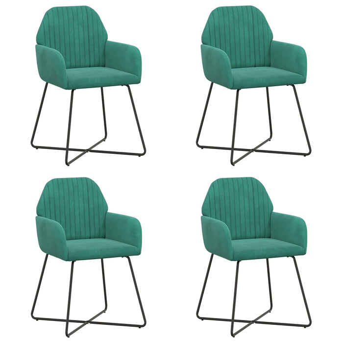 Scaune de dining 4 pcs Catifea Turcoaz 55 x 50 x 84 cm WALTI
