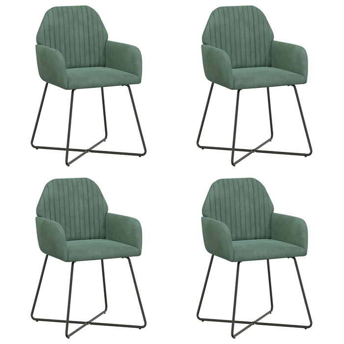 Scaune de dining 4 pcs Catifea Verde Mării 55 x 50 x 84 cm WALTI