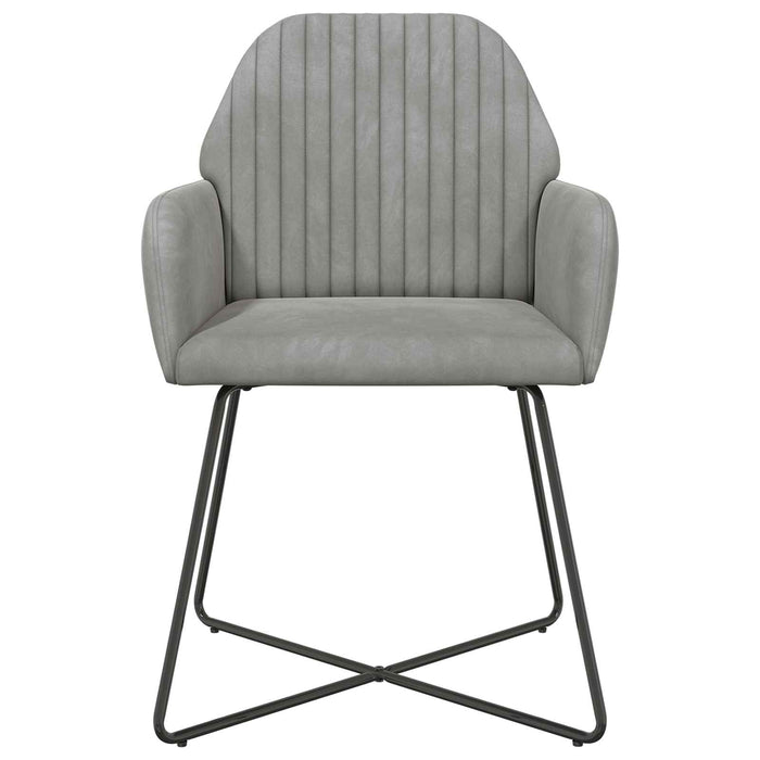 Scaune de dining 6 pcs Catifea Gri deschis 55 x 50 x 84 cm WALTI