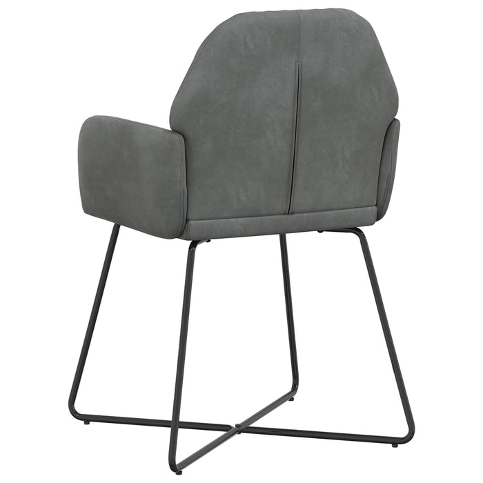 Scaune de dining 6 pcs Catifea Gri închis 55 x 50 x 84 cm WALTI