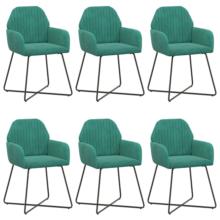 Scaune de dining 6 pcs Catifea Turcoaz 55 x 50 x 84 cm WALTI