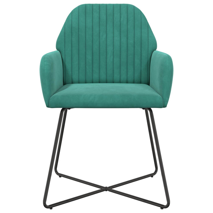 Scaune de dining 6 pcs Catifea Turcoaz 55 x 50 x 84 cm WALTI