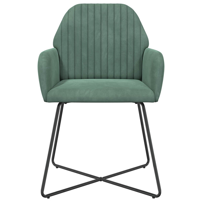 Scaune de dining 6 pcs Catifea Verde Mării 55 x 50 x 84 cm WALTI