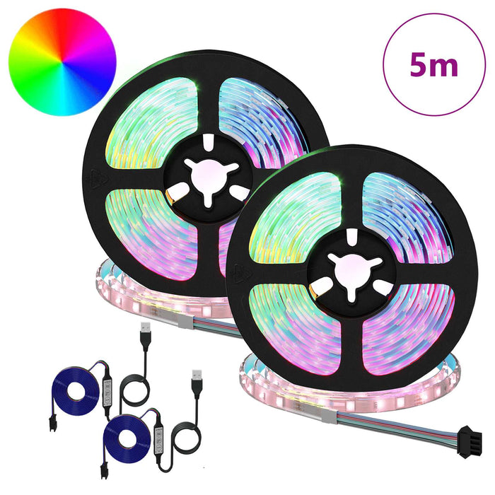 Bandă LED 4 pcs Negru și transparent 250 cm Cupru și Plastic - WALTI WALTI