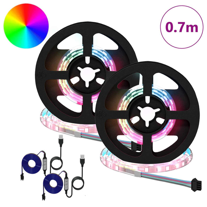 Bandă LED 4 pcs Negru și transparent 35 x 0,8 x 0,3 cm - WALTI WALTI