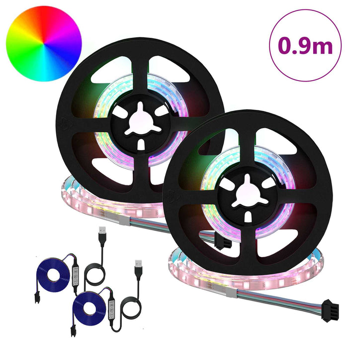 Bandă LED 4 pcs Negru și transparent 45 x 0,8 x 0,3 cm - WALTI WALTI