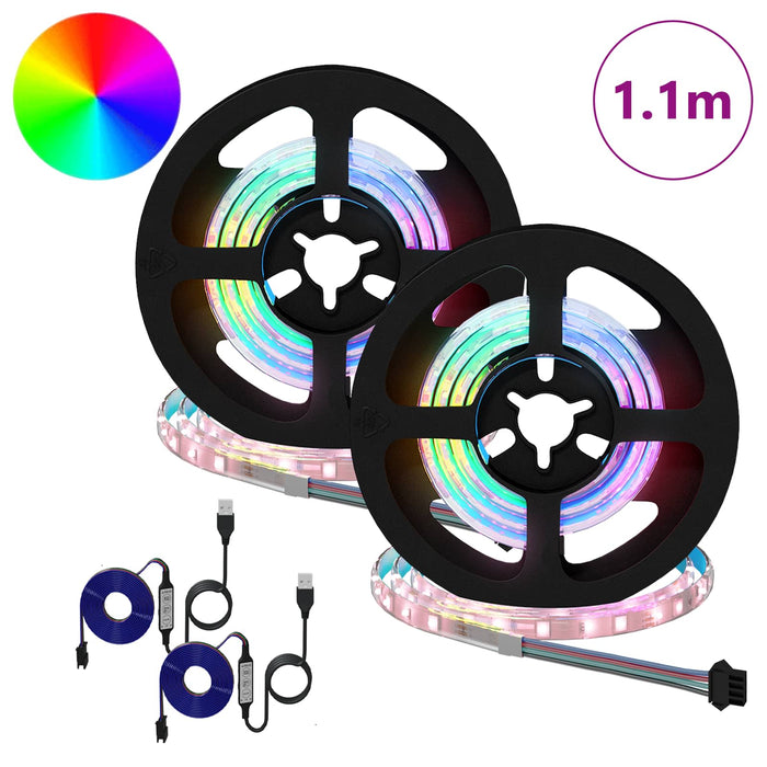 Bandă LED 4 pcs Negru și transparent 55 x 0,8 x 0,3 cm - WALTI WALTI