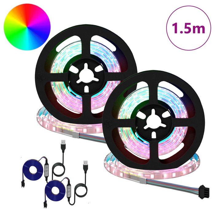 Bandă LED 4 pcs Negru și transparent 75 x 0,8 x 0,3 cm - WALTI WALTI
