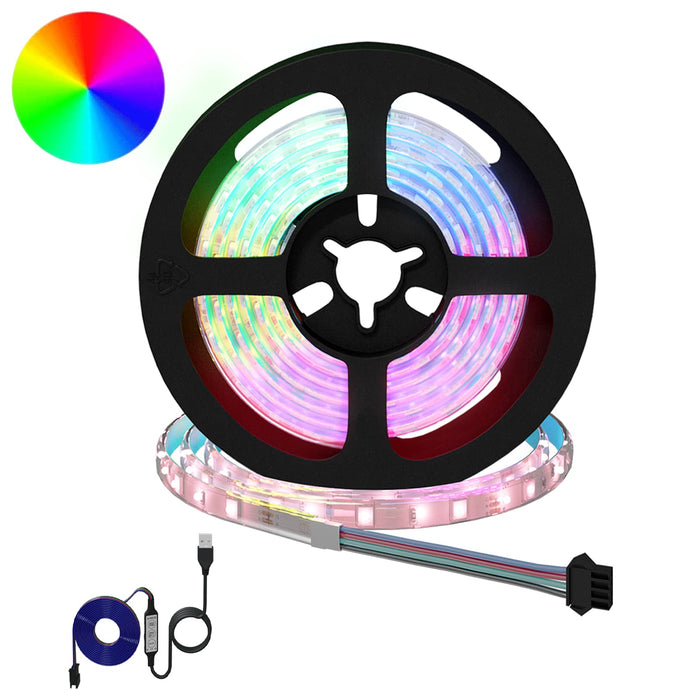 Bandă LED 4 pcs Negru și transparent 130 x 0,8 x 0,3 cm - WALTI WALTI