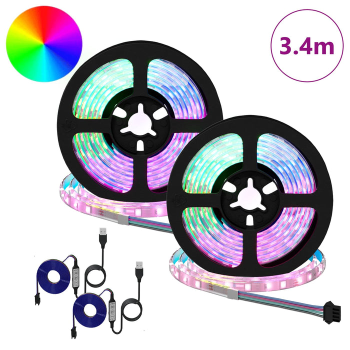 Bandă LED 4 pcs Negru și transparent 170 x 0,8 x 0,3 cm - WALTI WALTI