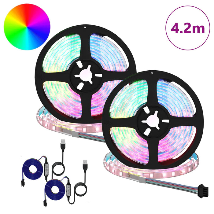 Bandă LED 4 pcs Negru și transparent 210 x 0,8 x 0,3 cm - WALTI WALTI