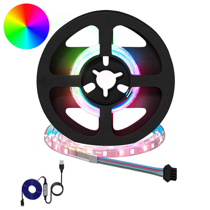 Bandă LED 4 pcs Negru și transparent 25 x 0,8 x 0,3 cm - WALTI WALTI