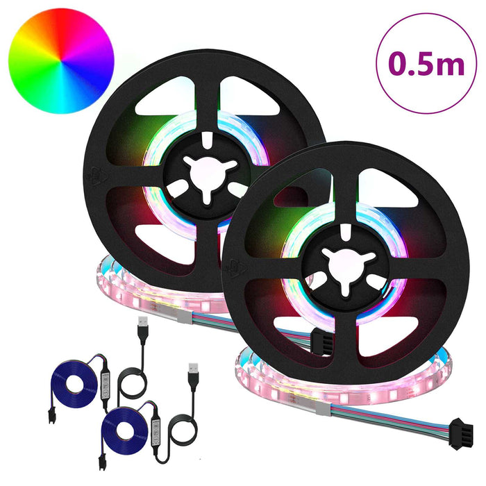Bandă LED 4 pcs Negru și transparent 25 x 0,8 x 0,3 cm - WALTI WALTI