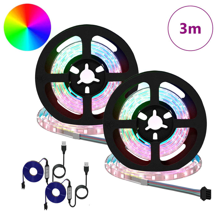 Bandă LED 4 pcs Negru și transparent 75 x 0,8 x 0,3 cm - WALTI WALTI