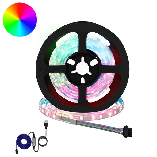 Bandă LED 4 pcs Negru și transparent 100 x 0,8 x 0,3 cm - WALTI WALTI