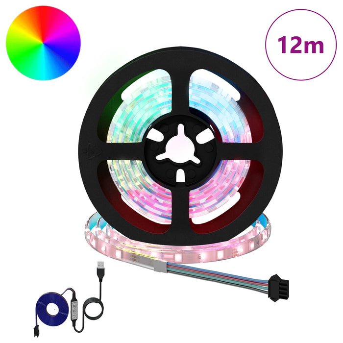 Bandă LED 12 pcs Negru și transparent 1000 mm Cupru și Plastic WALTI