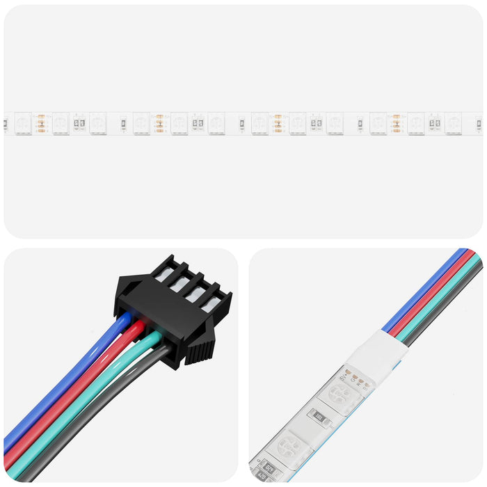 Bandă LED 4 pcs Negru și transparent 230 x 0,8 x 0,3 cm - WALTI WALTI