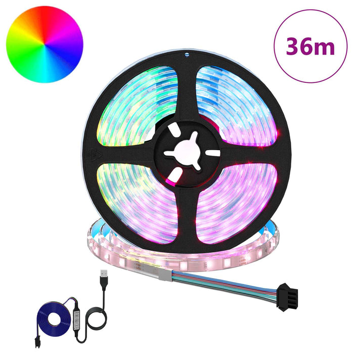 Bandă LED 12 pcs Negru și transparent 3000 mm Cupru și Plastic WALTI