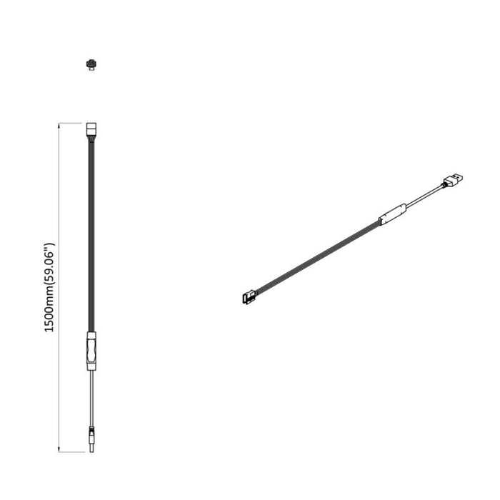 Bandă LED 4 pcs Negru și transparent 400 x 0,8 x 0,3 cm - WALTI WALTI