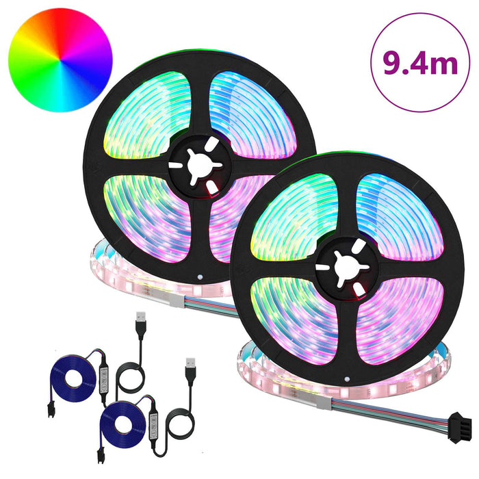 Bandă LED 4 pcs Negru și transparent 470 x 0,8 x 0,3 cm - WALTI WALTI