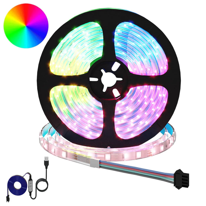 Bandă LED 4 pcs Negru și transparent 510 x 0,8 x 0,3 cm - WALTI WALTI