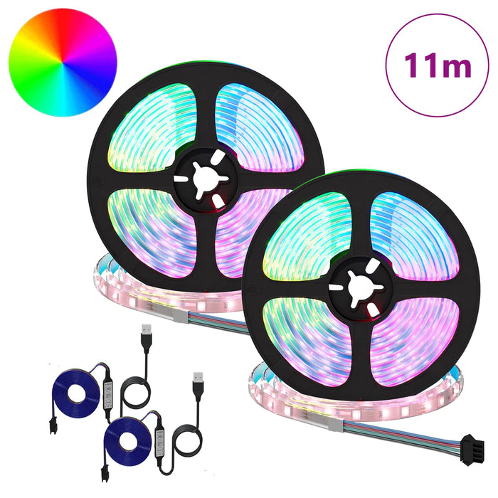 Bandă LED 4 pcs Negru și transparent 550 x 0,8 x 0,3 cm - WALTI WALTI