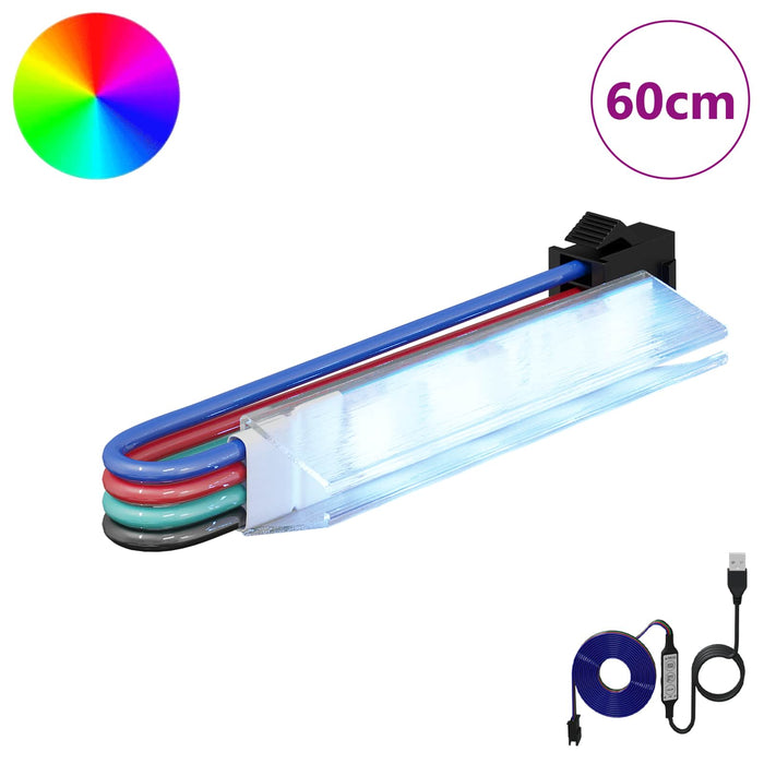 Bandă LED 12 pcs Negru și Alb 1745 mm Cupru și Plastic WALTI