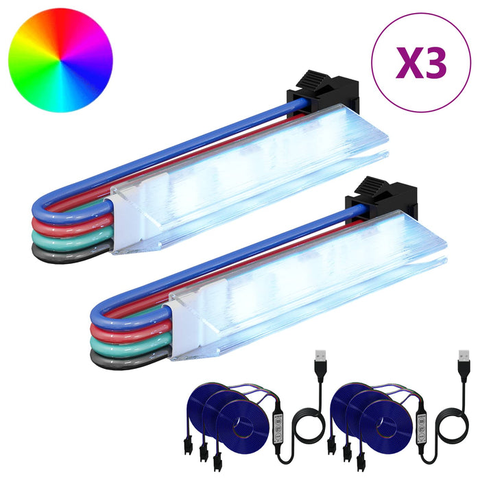 Bandă LED 2 pcs Negru și Multicolor 1745 mm Cupru și Plastic - WALTI WALTI