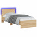 Cadru de pat cu LED Stejar Sonoma 80 x 200 cm Lemn prelucrat - WALTI WALTI