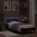 Cadru de pat cu LED Stejar fumuriu 80 x 200 cm Lemn prelucrat - WALTI WALTI