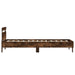 Cadru de pat cu LED Stejar fumuriu 80 x 200 cm Lemn prelucrat - WALTI WALTI