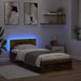 Cadru de pat cu LED Lemn vechi 80 x 200 cm Lemn prelucrat - WALTI WALTI