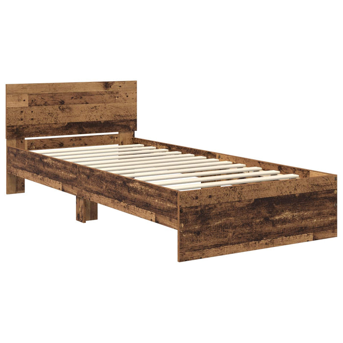 Cadru de pat cu LED Lemn vechi 80 x 200 cm Lemn prelucrat - WALTI WALTI