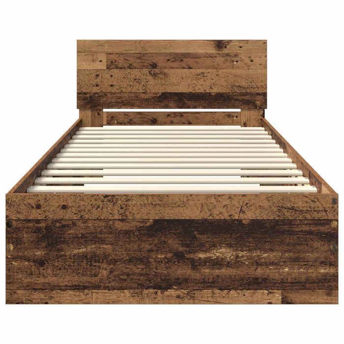 Cadru de pat cu LED Lemn vechi 80 x 200 cm Lemn prelucrat - WALTI WALTI