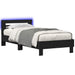 Cadru de pat cu LED Stejar Negru 80 x 200 cm Lemn prelucrat - WALTI WALTI