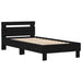 Cadru de pat cu LED Stejar Negru 80 x 200 cm Lemn prelucrat - WALTI WALTI