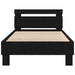 Cadru de pat cu LED Stejar Negru 80 x 200 cm Lemn prelucrat - WALTI WALTI