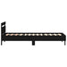 Cadru de pat cu LED Stejar Negru 80 x 200 cm Lemn prelucrat - WALTI WALTI