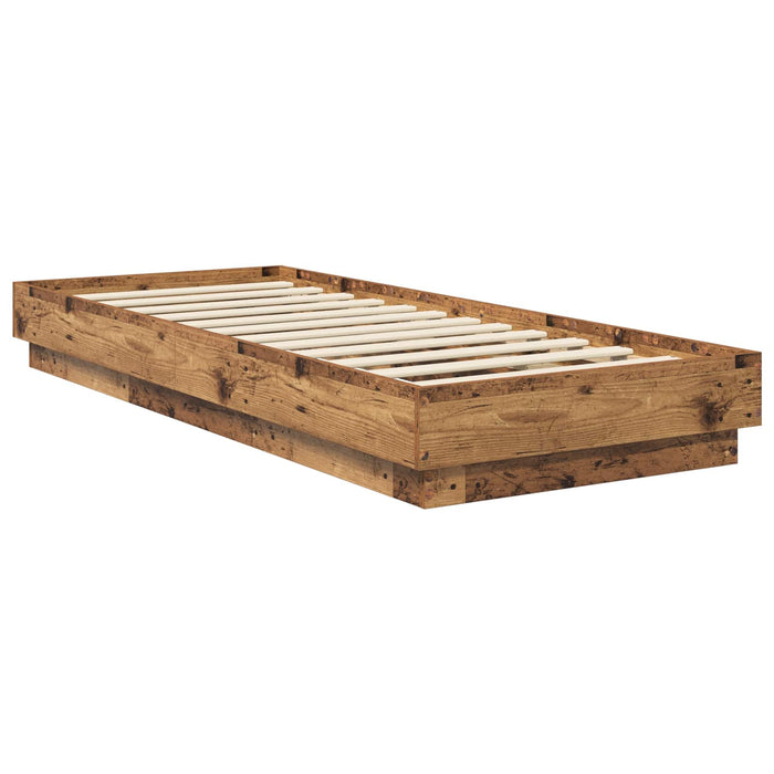 Cadru de pat cu LED Lemn vechi 80 x 200 cm Lemn prelucrat WALTI