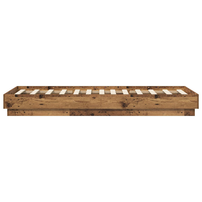 Cadru de pat cu LED Lemn vechi 80 x 200 cm Lemn prelucrat WALTI
