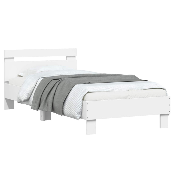 Cadru de Pat cu Tăblie Alb 80 x 200 cm Lemn prelucrat WALTI