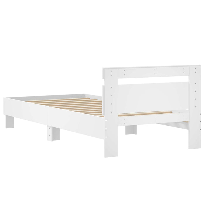 Cadru de Pat cu Tăblie Alb 80 x 200 cm Lemn prelucrat WALTI
