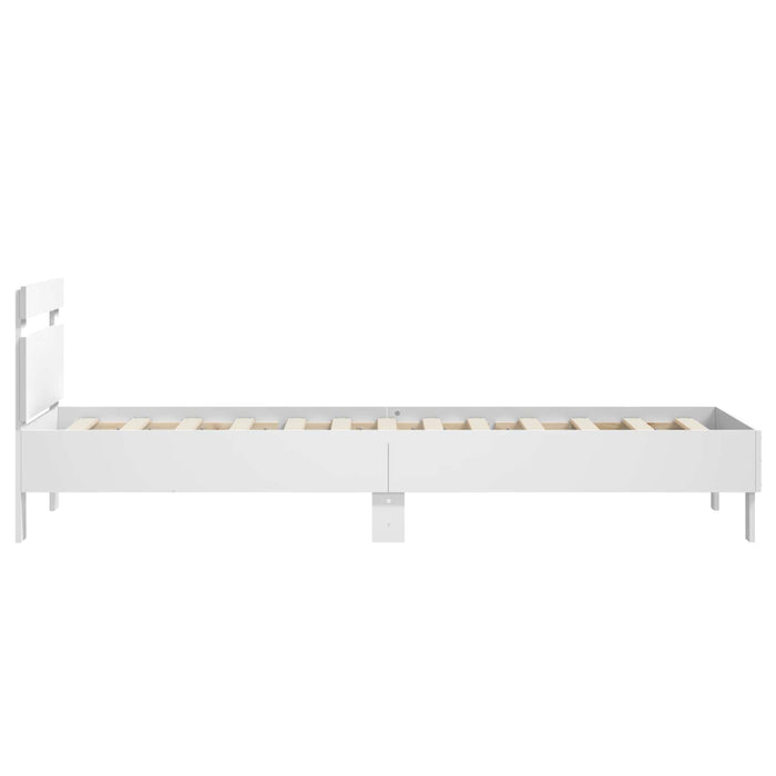 Cadru de Pat cu Tăblie Alb 80 x 200 cm Lemn prelucrat WALTI